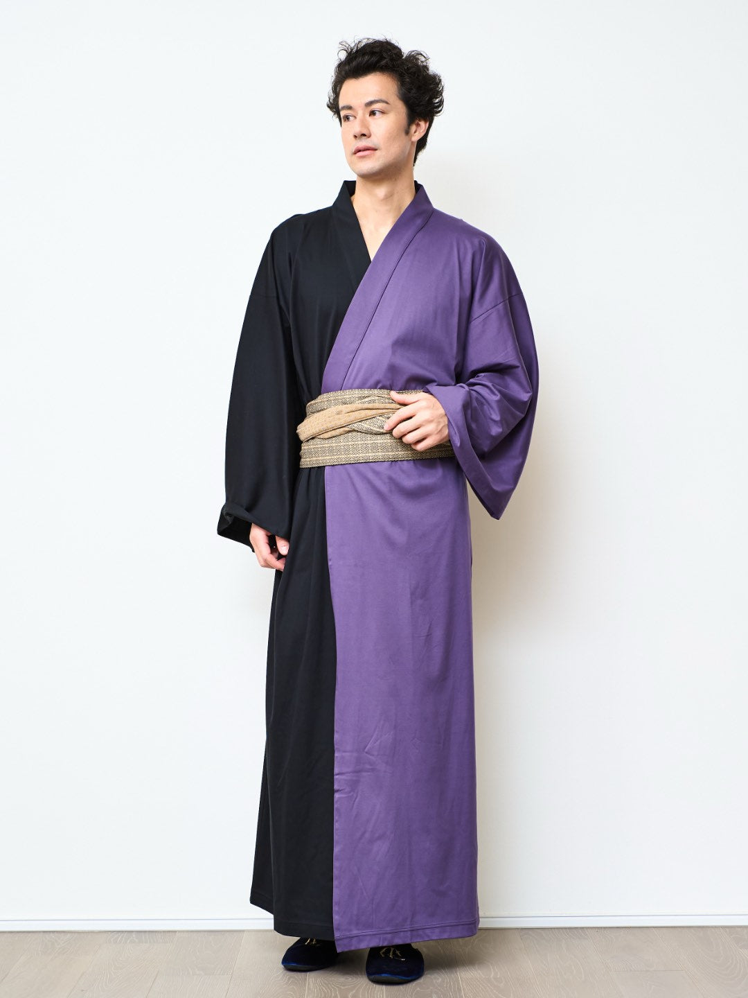 【11月中旬以降発送】YUKATA   Bicolor (Black × 紫)Men