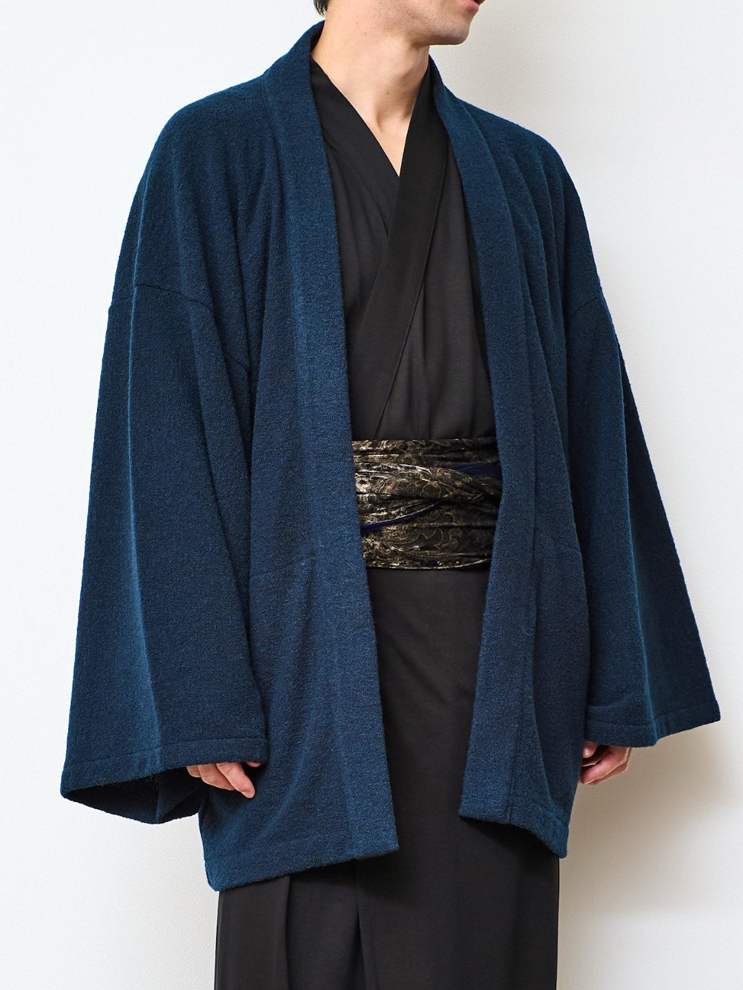 【11月中旬以降発送】HAORI カーディガン Wool (Deep Blue)