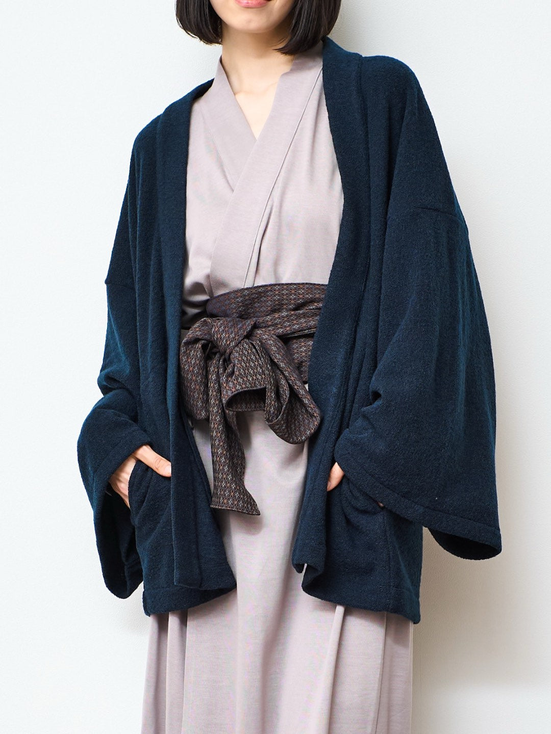 【11月中旬以降発送】HAORI カーディガン Wool (Deep Blue)