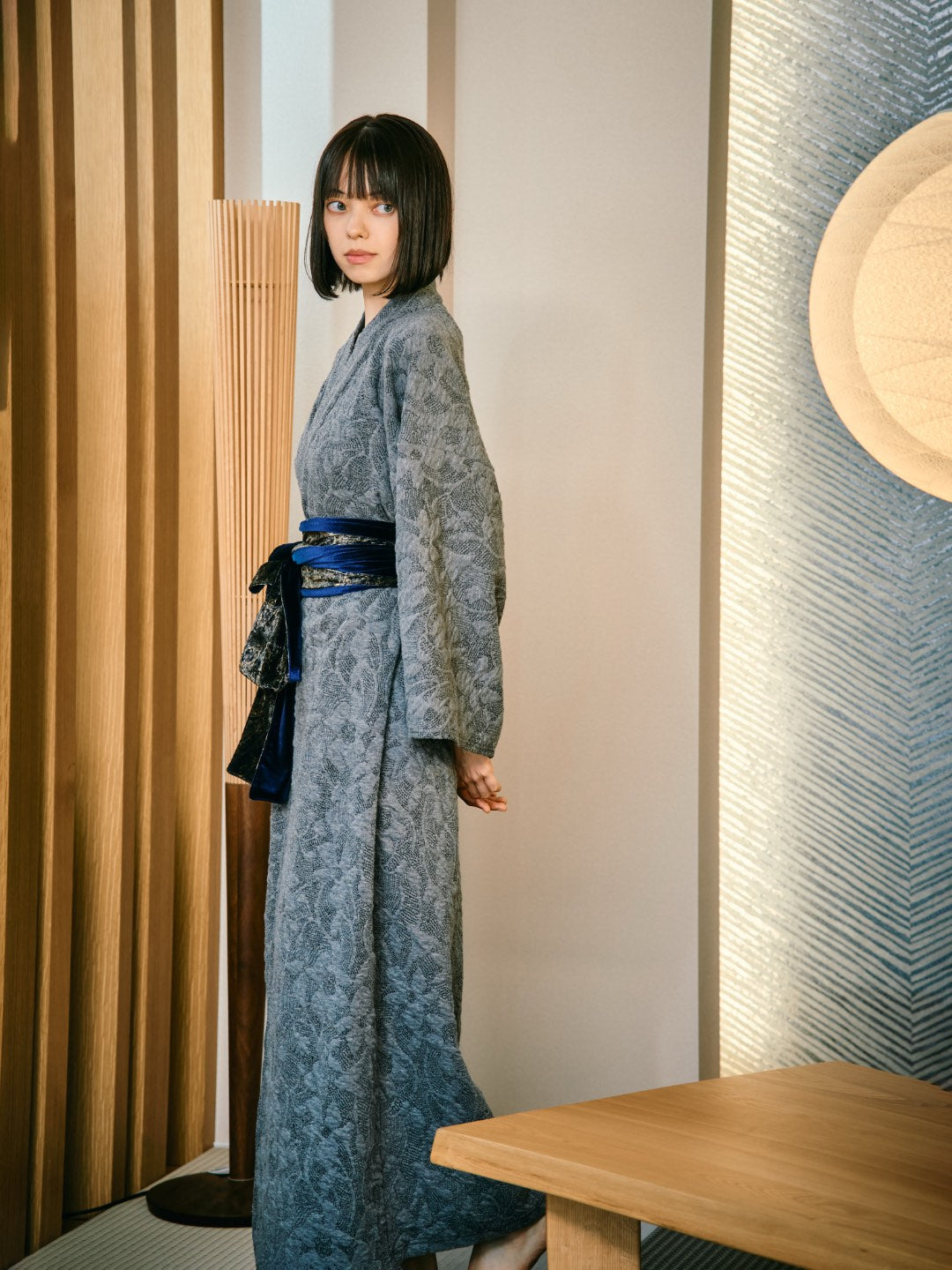 YUKATA 刺子ジャガード (GLEY) WOMAN