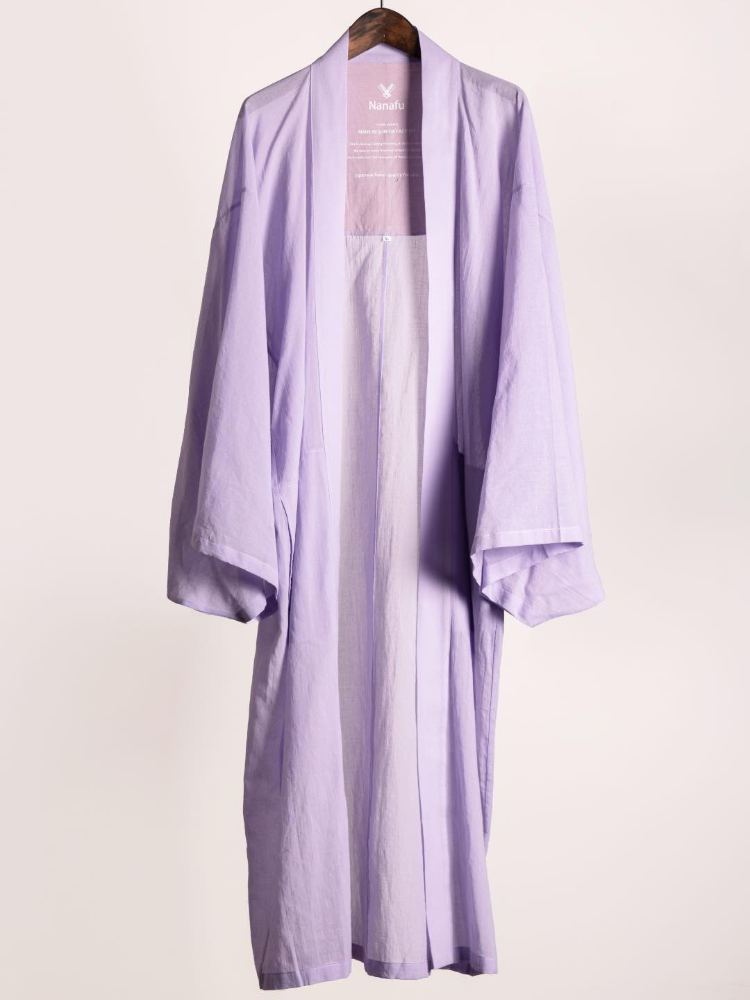 Haori Gown Long(Cotton)-Black-