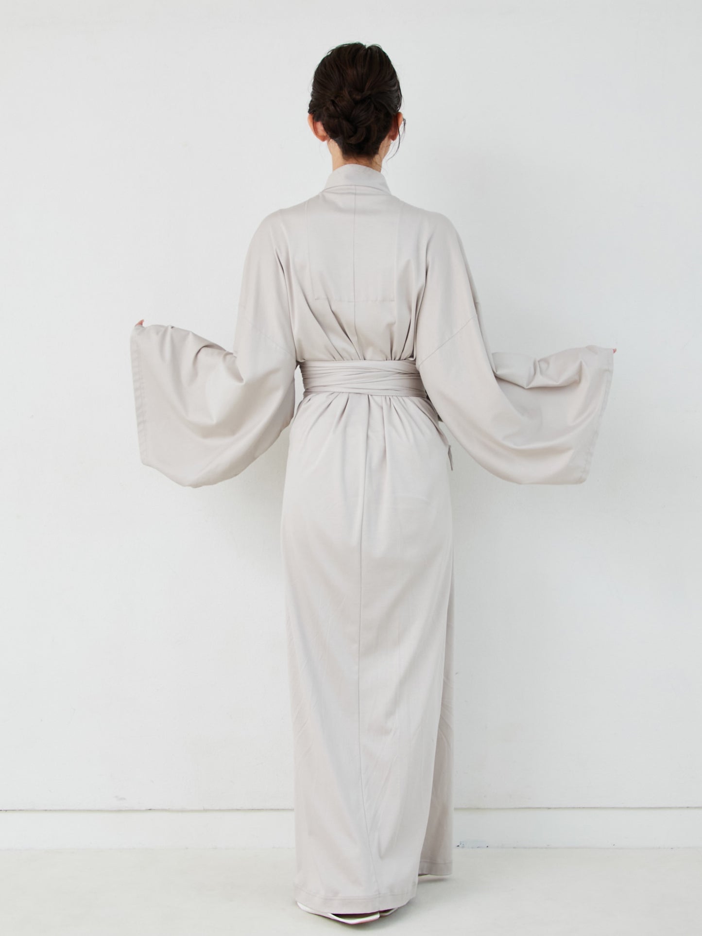 Yukata Roomwear Natural -Light Gray- Yukata Roomwear-Grey-