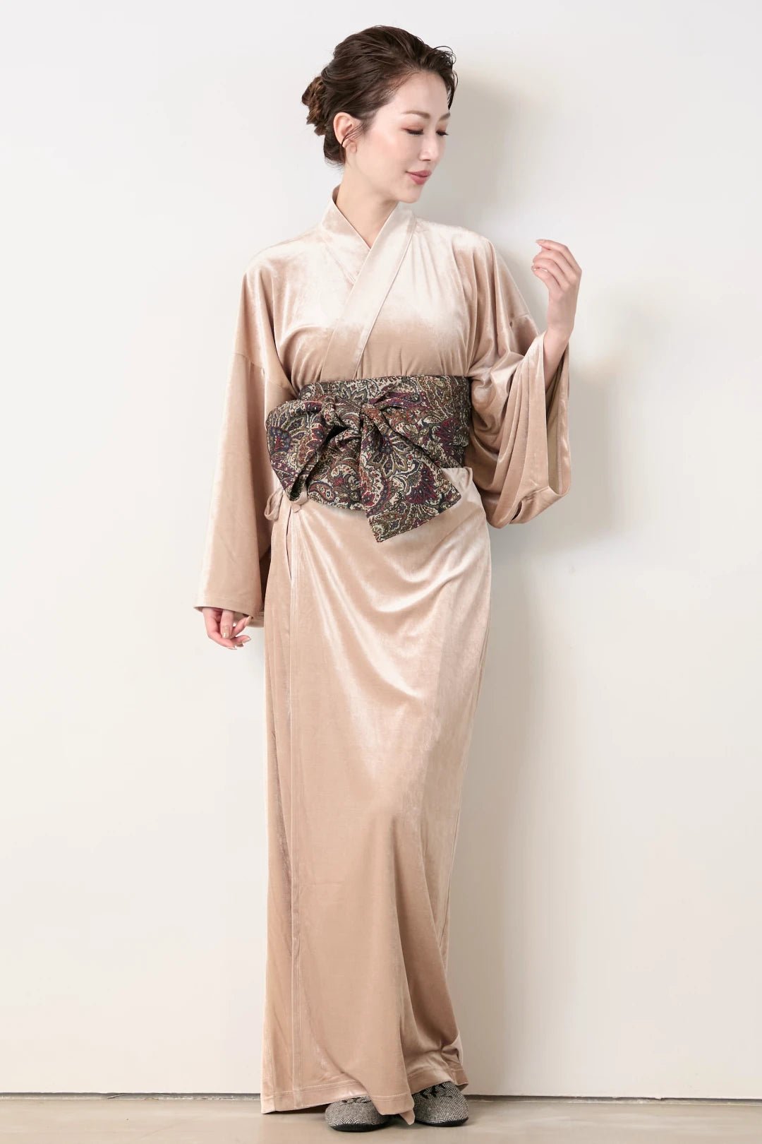 外帯(ゴブラン)−ペイズリー− Obi Belt for Outing (Gobelins) - Paisley - Nanafu|YUKATA Roomwear