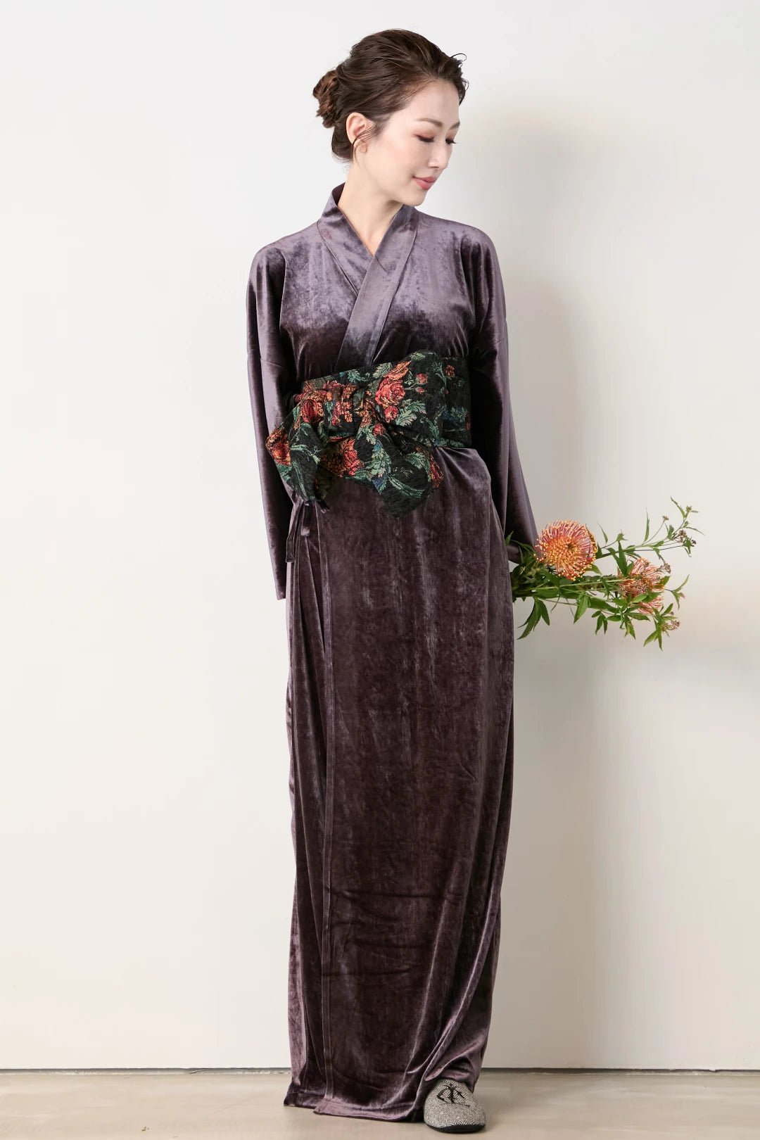 外帯(モールゴブラン)−フラワー− Obi Belt for Outing (Mole Gobelins) - Paisley - Nanafu|YUKATA Roomwear