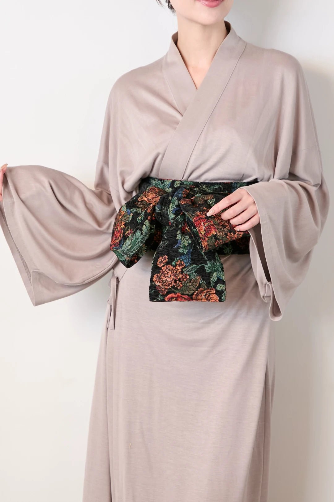 外帯(モールゴブラン)−フラワー− Obi Belt for Outing (Mole Gobelins) - Paisley - Nanafu|YUKATA Roomwear