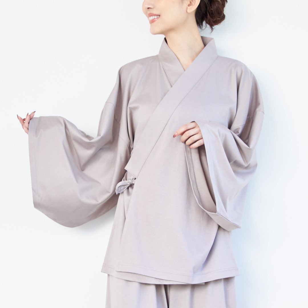 【10月上旬発送予定】【セットアップ】浴衣ルームウェア・セパレート - 光悦茶(こうえつちゃ)・モカベージュ - Nanafu|YUKATA Roomwear