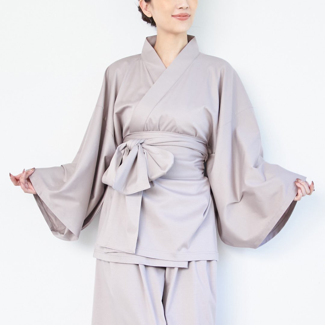 【10月上旬発送予定】【 帯 】浴衣ルームウェア・セパレート - 光悦茶(こうえつちゃ)・モカベージュ - Nanafu|YUKATA Roomwear