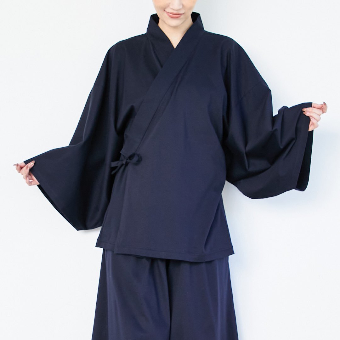 【10月上旬発送予定】【トップス】浴衣ルームウェア・セパレート - ネイビー・留紺(とまりこん) - Nanafu|YUKATA Roomwear