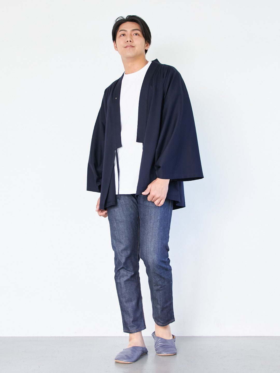 【10月上旬発送予定】【トップス】浴衣ルームウェア・セパレート - ネイビー・留紺(とまりこん) - Nanafu|YUKATA Roomwear