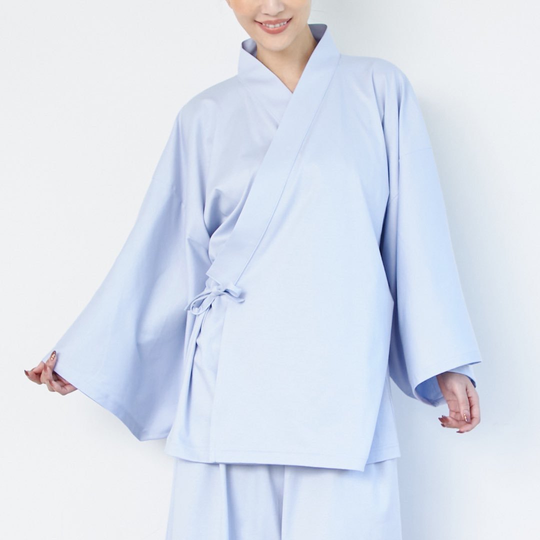 【10月上旬発送予定】【トップス】浴衣ルームウェア・セパレート - サックスブルー・勿忘草(わすれなぐさ) - Nanafu|YUKATA Roomwear