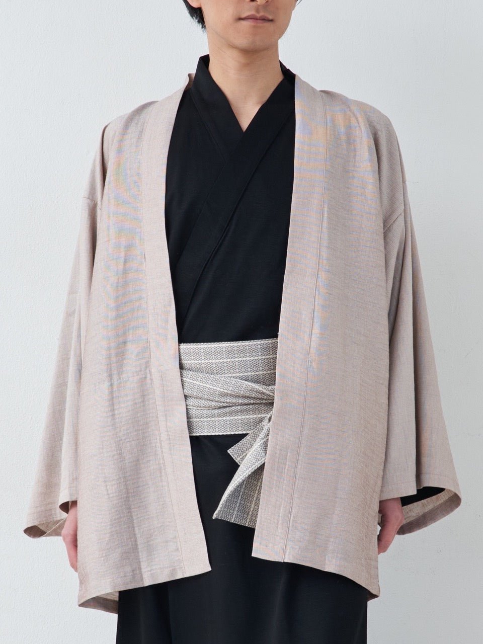 【7月下旬発送】 外帯(ジャガード)−小紋ホワイト− Obi Belt for Outing (Jacquard)-Komon White-7 - Nanafu|YUKATA Roomwear