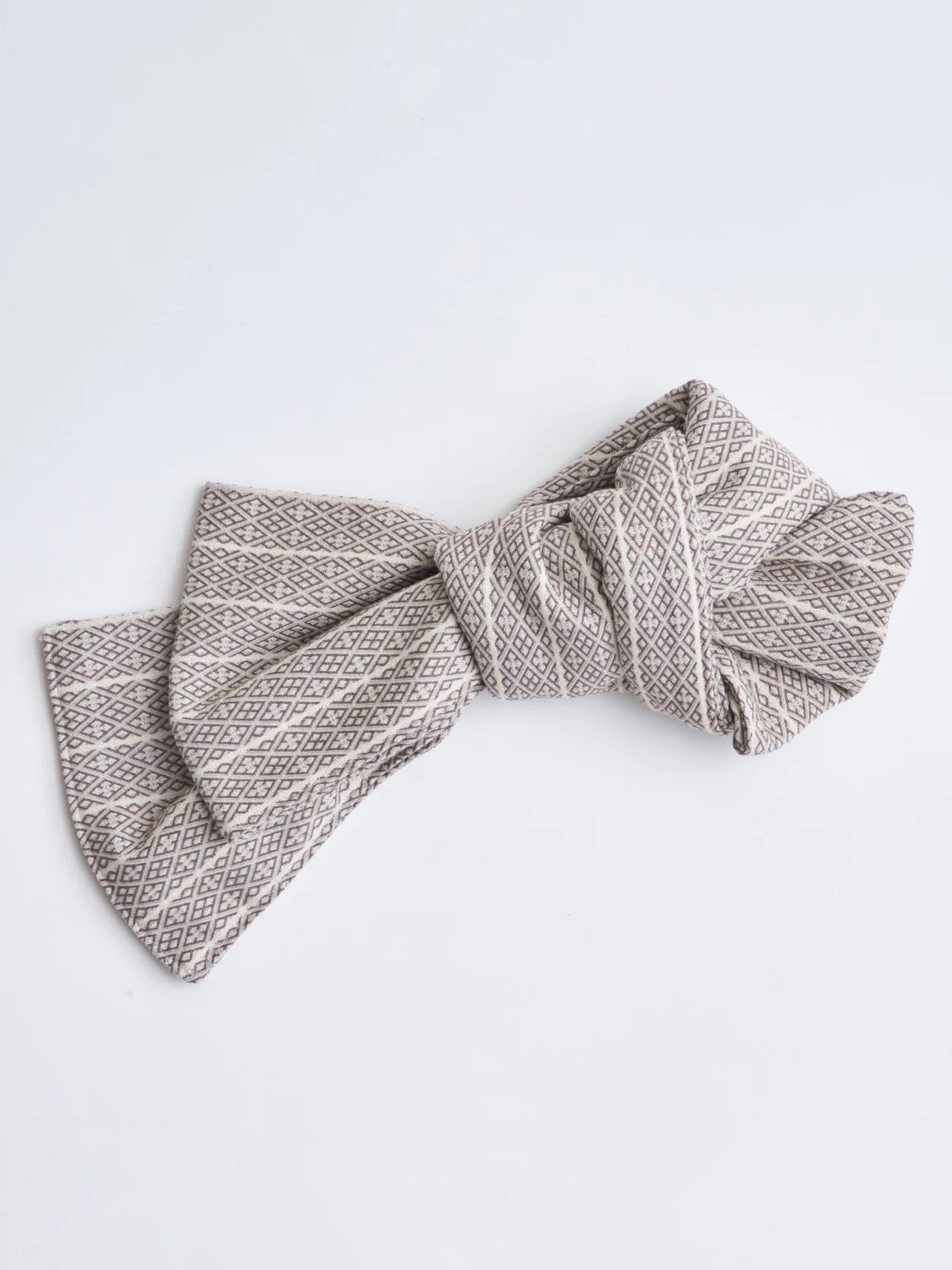 外帯(ジャガード)−小紋ホワイト− Obi Belt for Outing (Jacquard)-Komon White- - Nanafu|YUKATA Roomwear