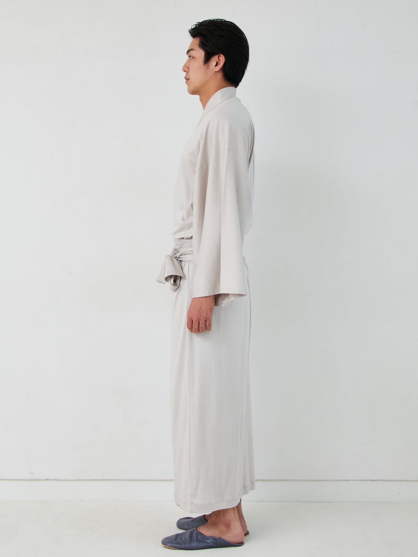 浴衣ルームウェア・ナチュラル -ライトグレー- Yukata Roomwear-Grey- - Nanafu|YUKATA Roomwear