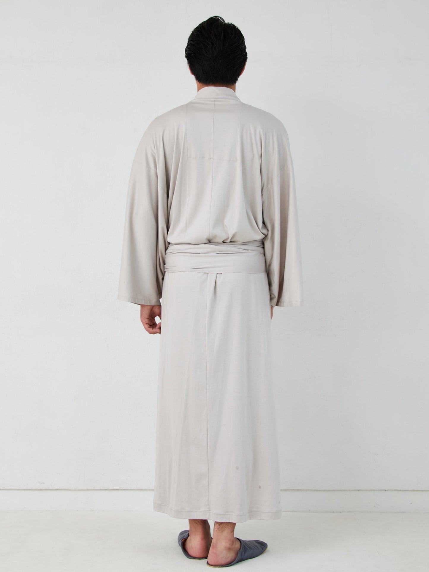 浴衣ルームウェア・ナチュラル -ライトグレー- Yukata Roomwear-Grey- - Nanafu|YUKATA Roomwear