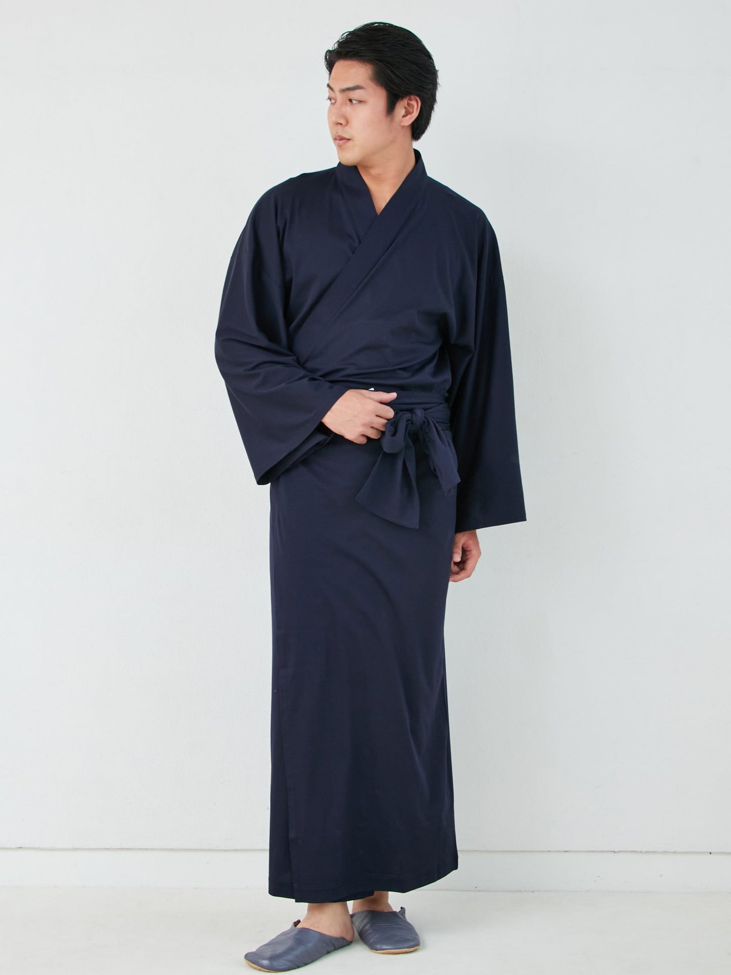 浴衣ルームウェア・ナチュラル -ライトグレー- Yukata Roomwear-Grey- - Nanafu|YUKATA Roomwear