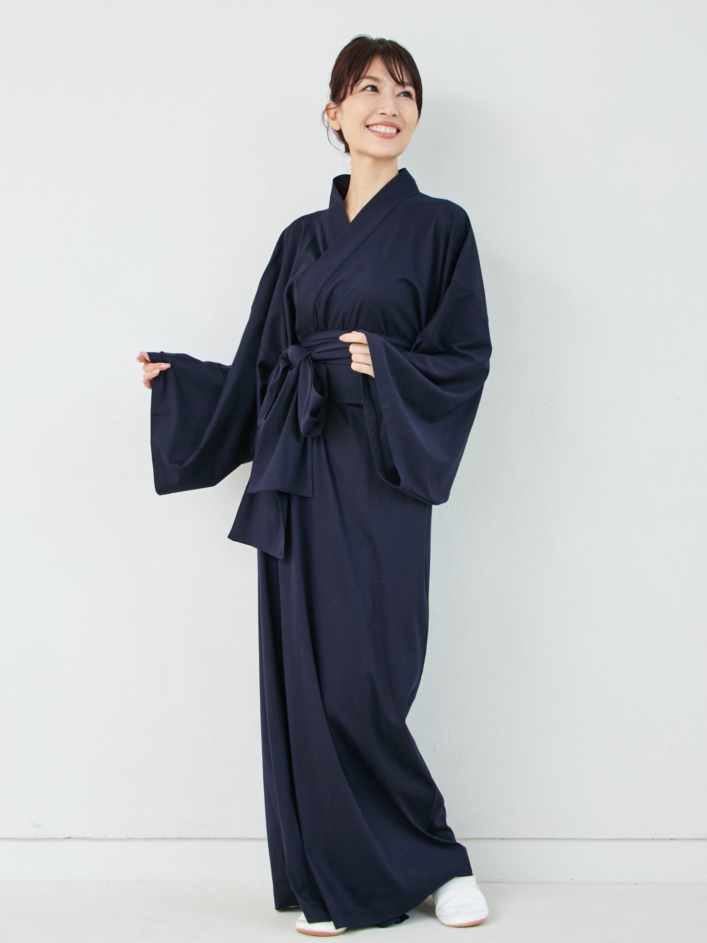 浴衣ルームウェア・ナチュラル -ネイビー- Yukata Roomwear-Navy- - Nanafu|YUKATA Roomwear