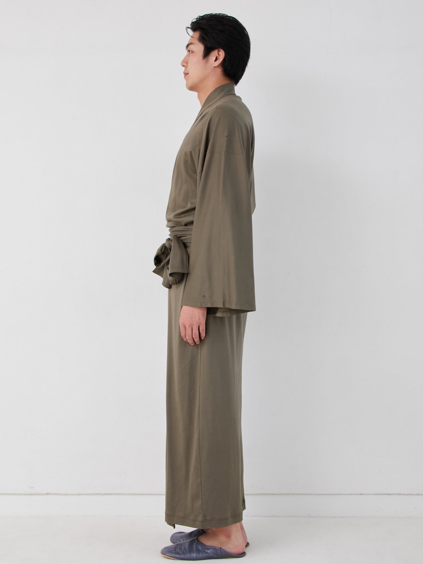 浴衣ルームウェア・ナチュラル -オリーブ- Yukata Roomwear-Olive- - Nanafu|YUKATA Roomwear