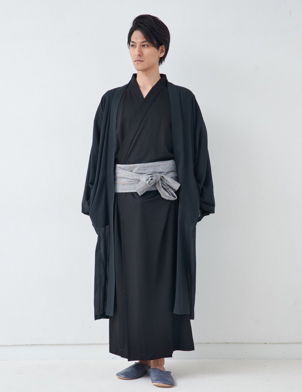 浴衣ルームウェア・プレミアム-ブラック- Yukata Roomwear Premium-Black- - Nanafu|YUKATA Roomwear