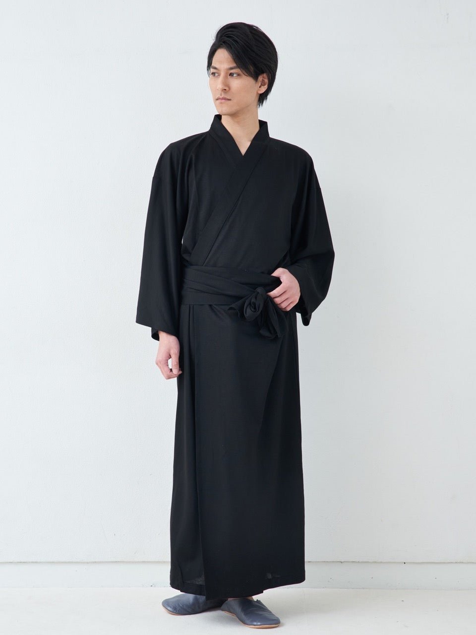 浴衣ルームウェア・プレミアム-ブラック- Yukata Roomwear Premium-Black- - Nanafu|YUKATA Roomwear
