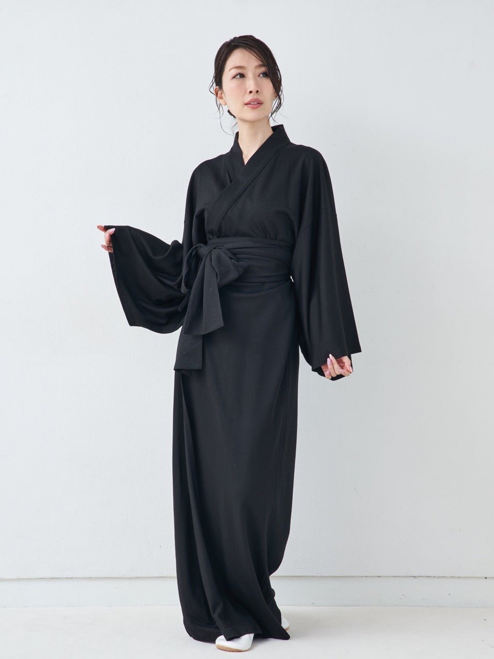 浴衣ルームウェア・プレミアム-ブラック- Yukata Roomwear Premium-Black- - Nanafu|YUKATA Roomwear