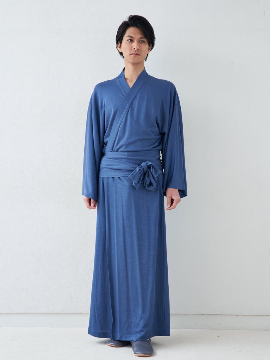 浴衣ルームウェア・プレミアム-ブルー- Yukata Roomwear Premium-Blue – Nanafu｜YUKATA Roomwear