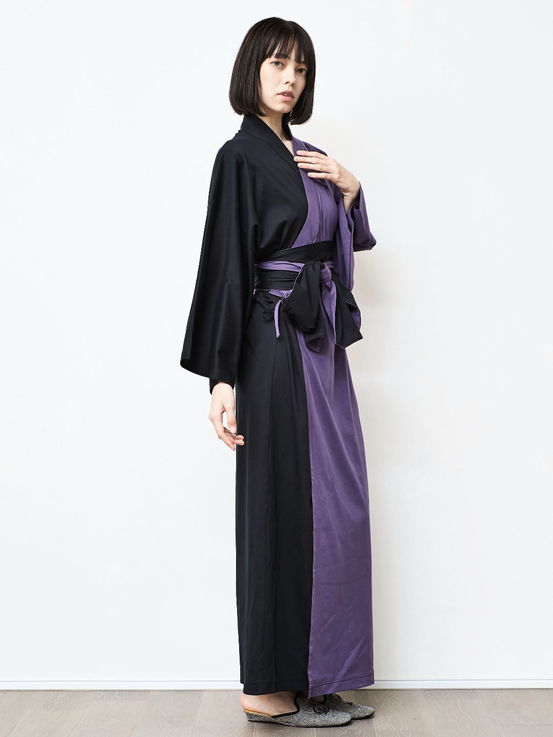 [Pre-order] YUKATA.Ryo Bicolor (Black x Garnet) Women
