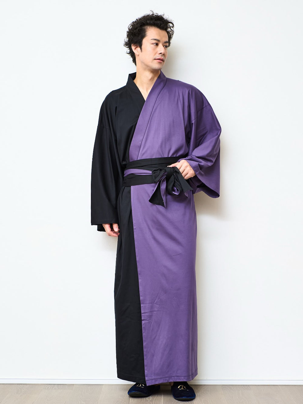【11月中旬以降発送】YUKATA   Bicolor (Black × 紫)Men