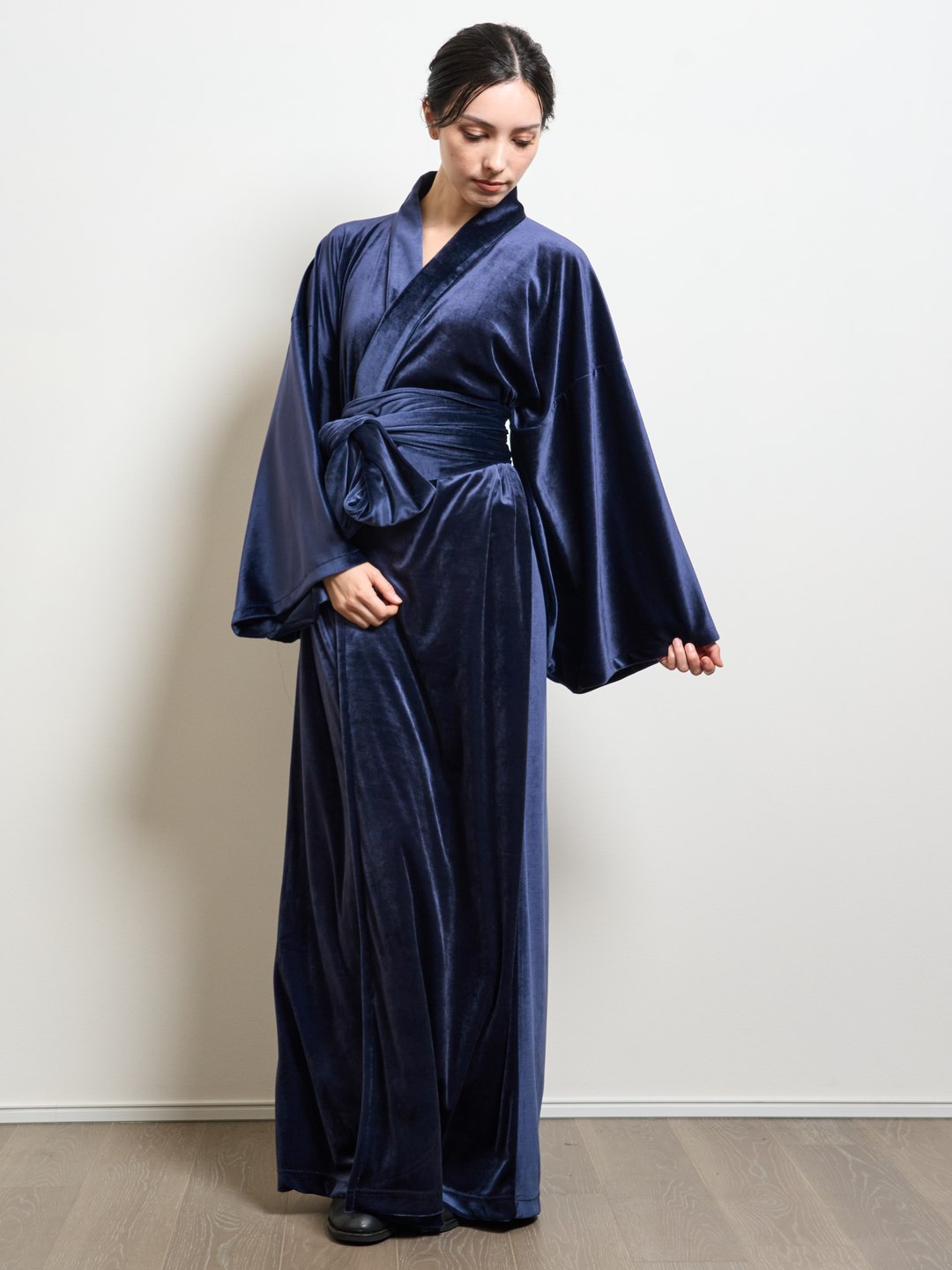 (10/1~start)YUKATA・ロイヤルベロア（ディープネイビー） - Yukata Royal Velor-Deep Navy- Women