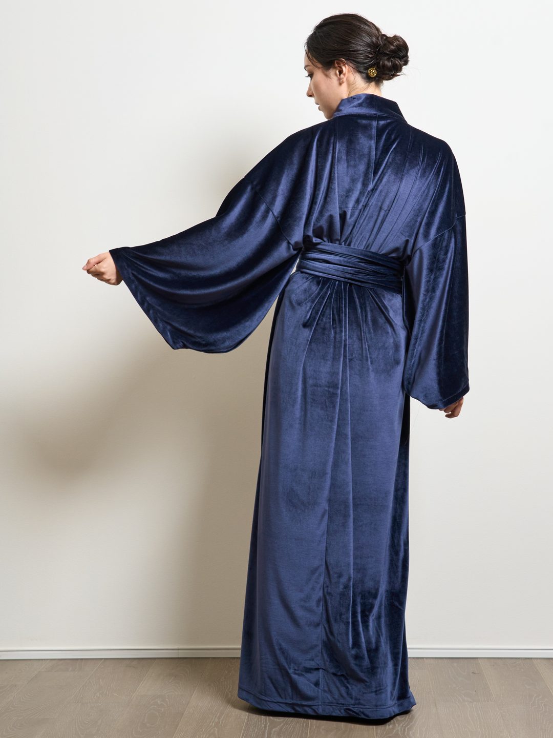(10/1~start)YUKATA・ロイヤルベロア（ディープネイビー） - Yukata Royal Velor-Deep Navy- Women