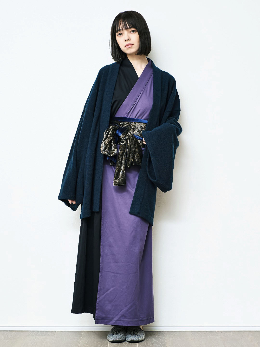 [Pre-order] YUKATA.Ryo Bicolor (Black x Garnet) Women