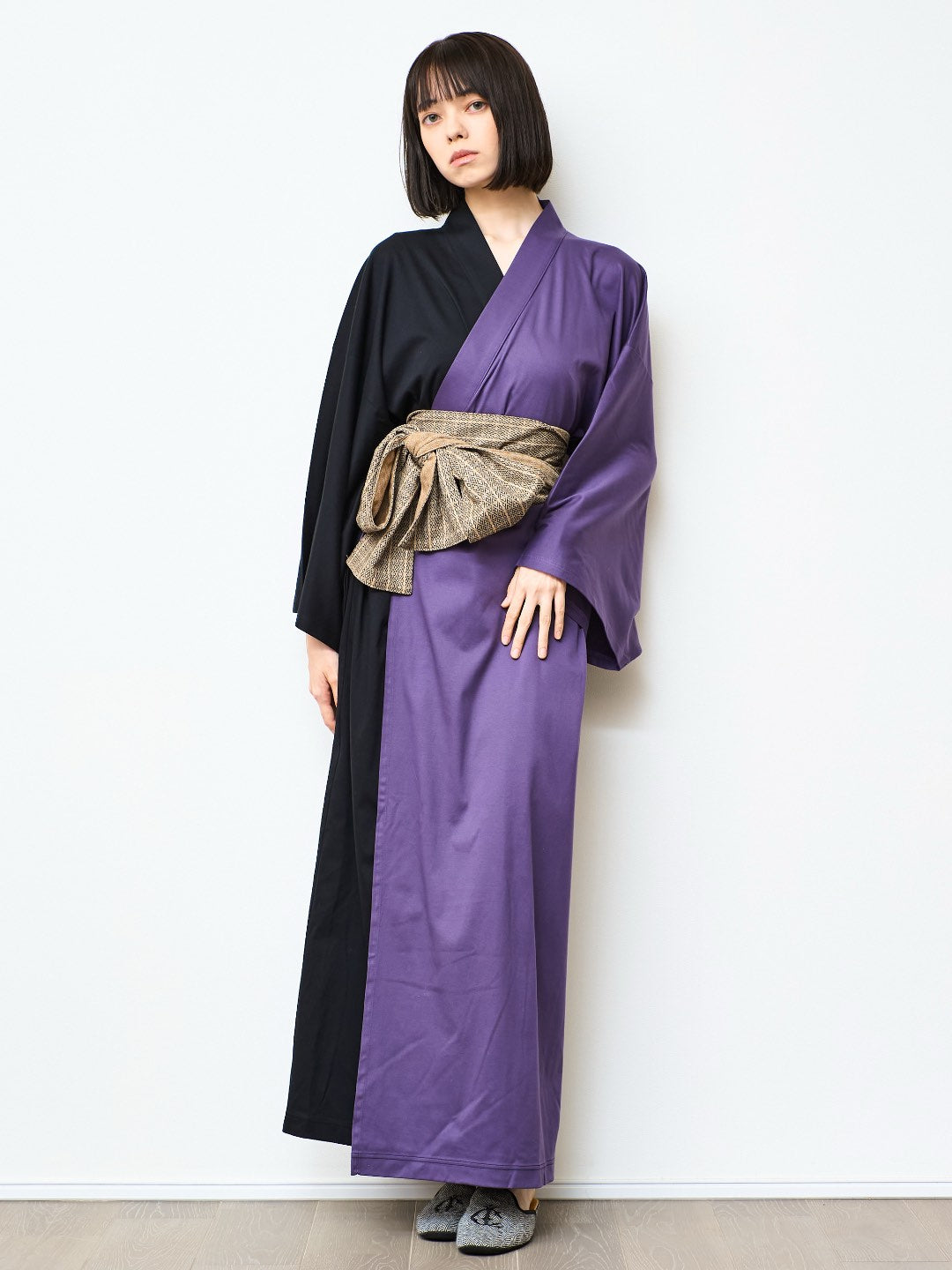 [Pre-order] YUKATA.Ryo Bicolor (Black x Garnet) Women