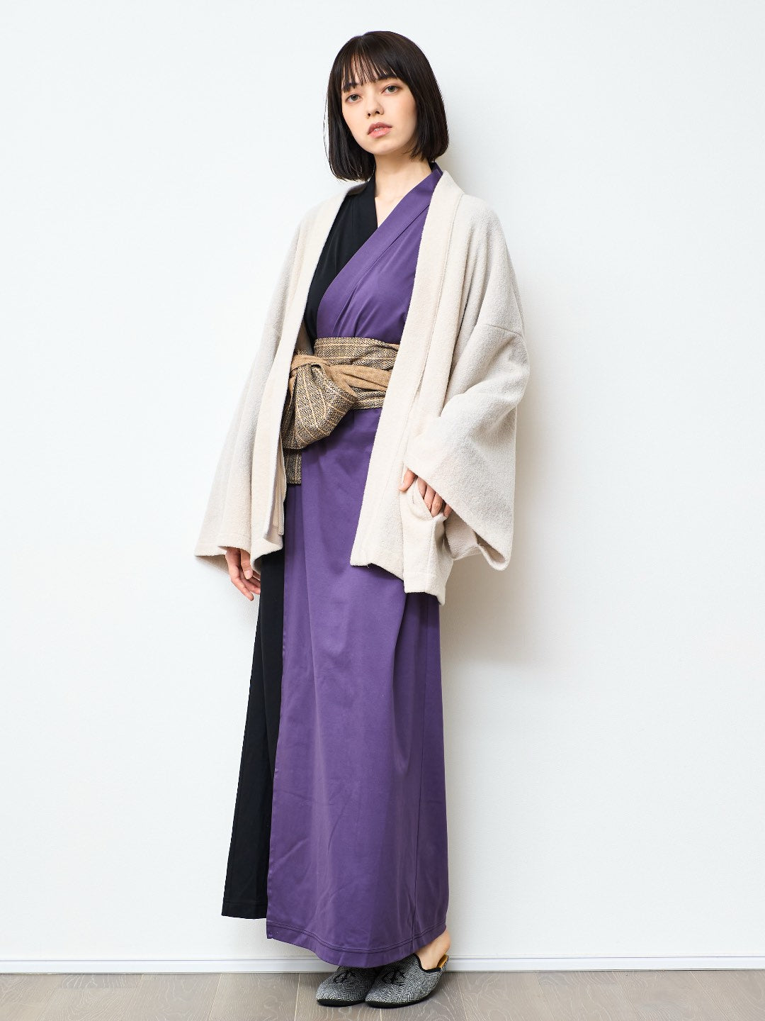 [Pre-order] YUKATA.Ryo Bicolor (Black x Garnet) Women