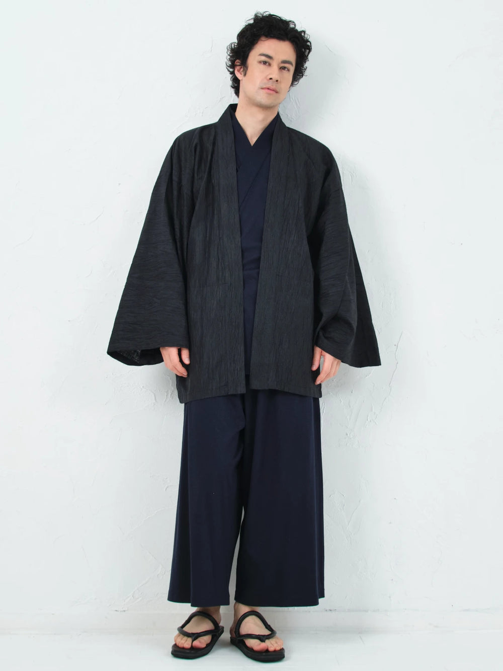 HAORI Linen (Black) – Nanafu｜YUKATA