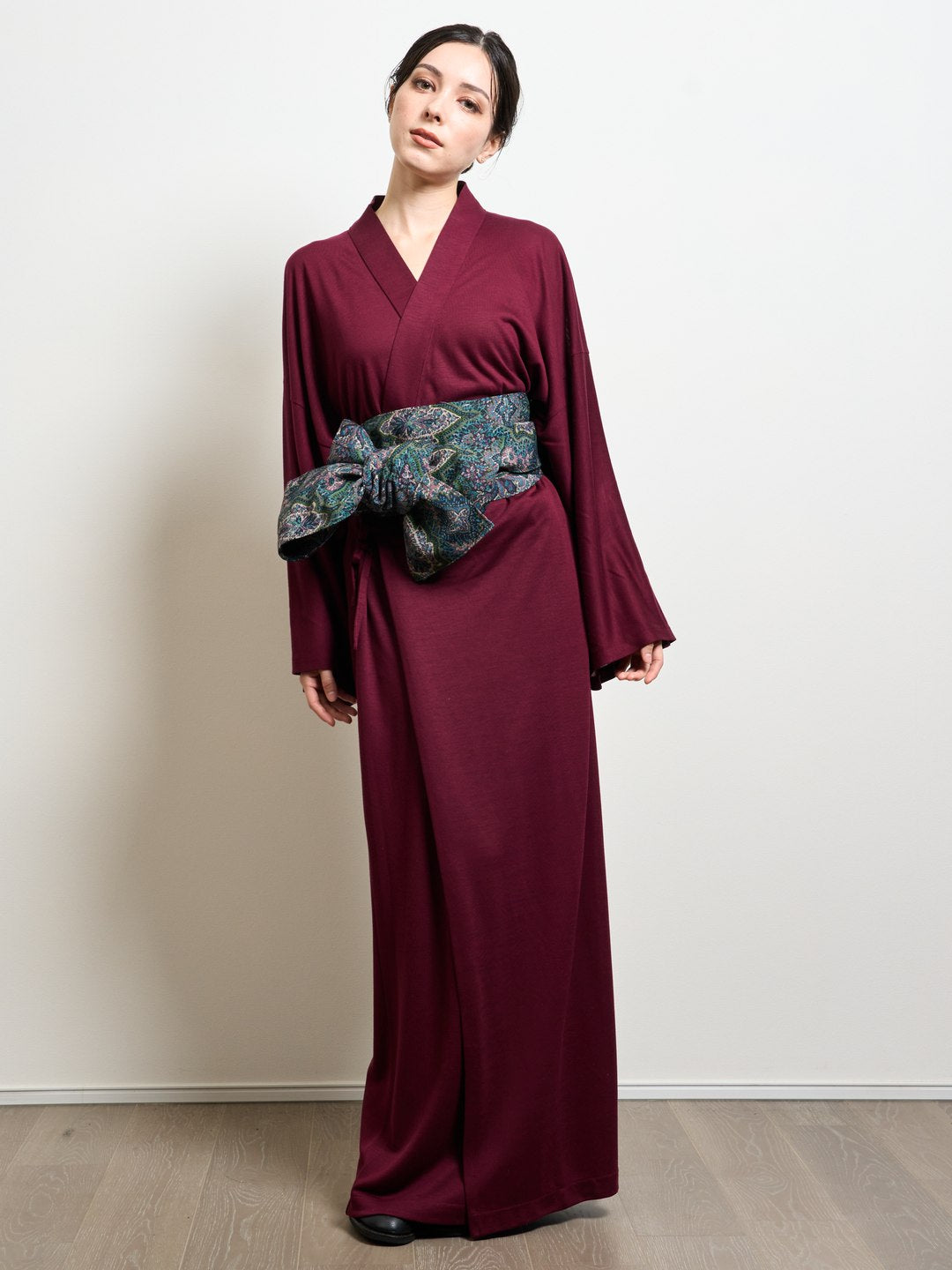 
                  
                    Yukata Roomwear Premium-Burgundy-
                  
                