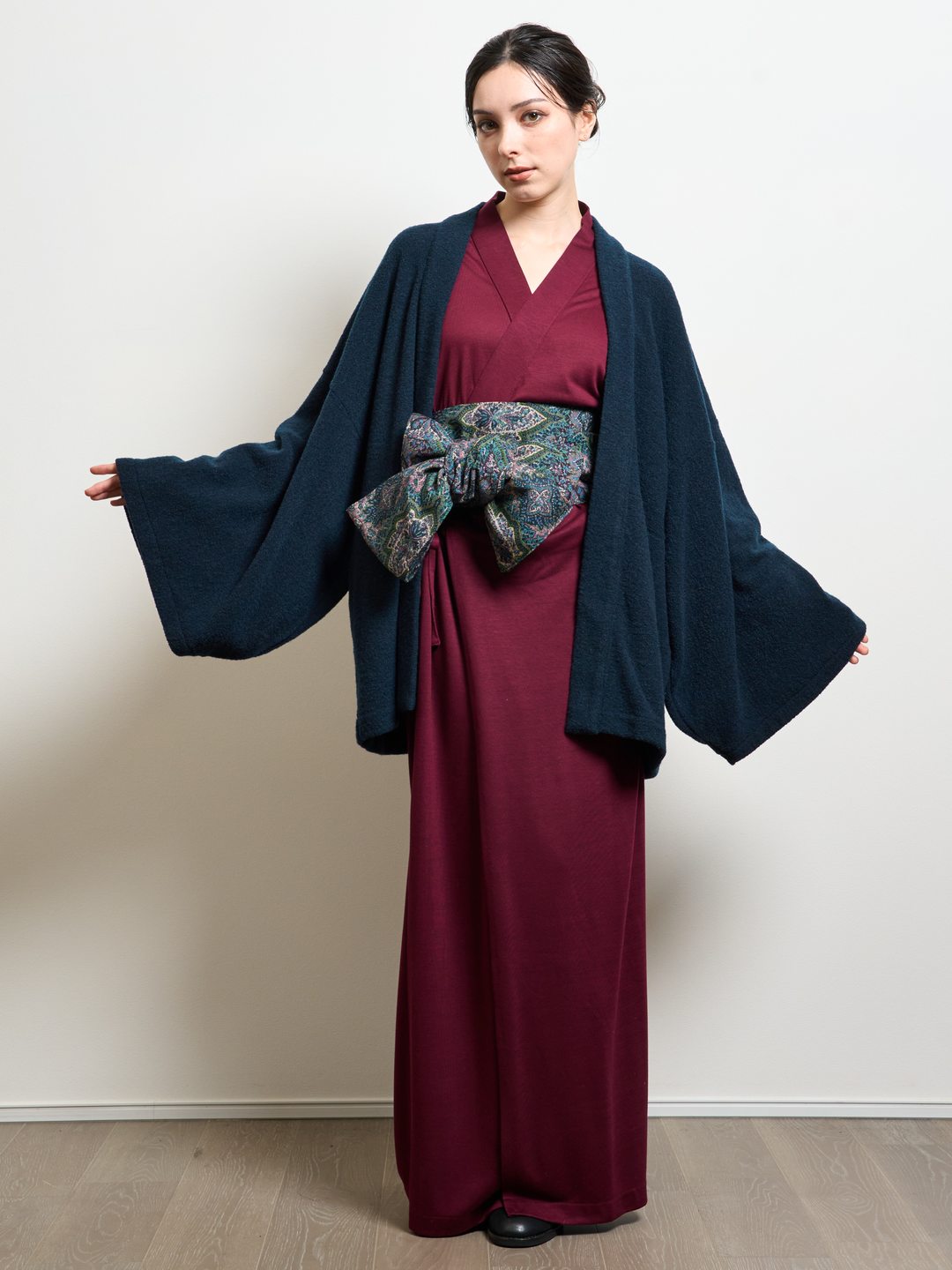 
                  
                    Yukata Roomwear Premium-Burgundy-
                  
                