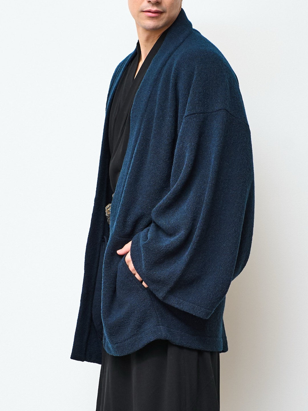 【11月中旬以降発送】HAORI カーディガン Wool (Deep Blue)