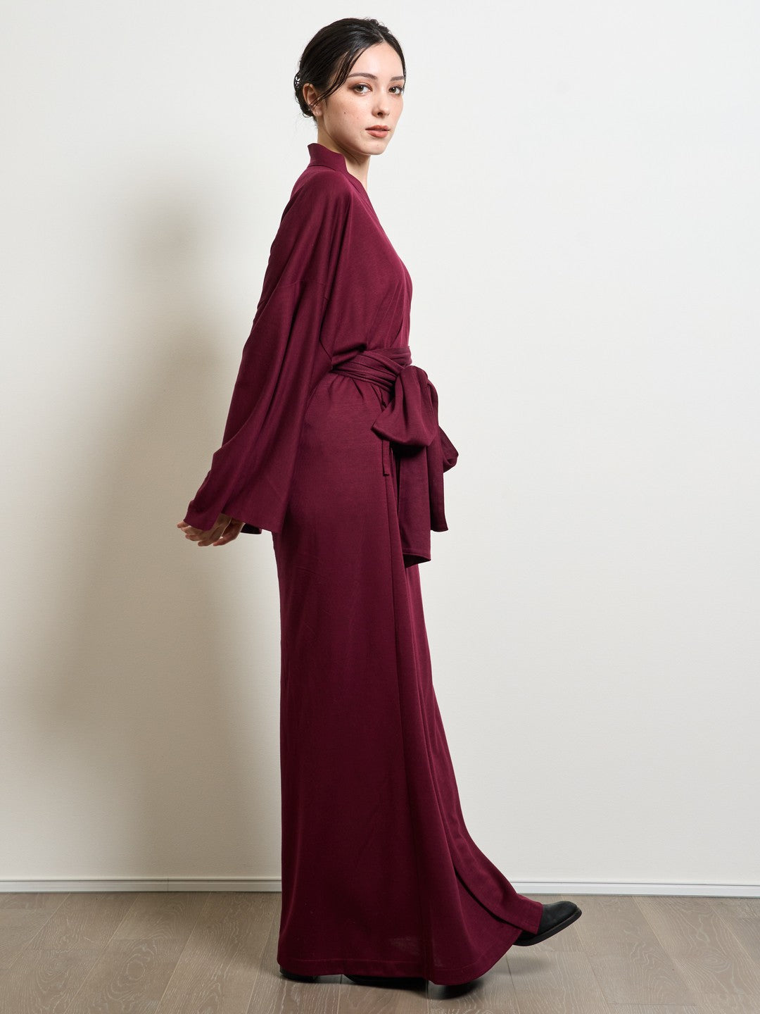 
                  
                    Yukata Roomwear Premium-Burgundy-
                  
                