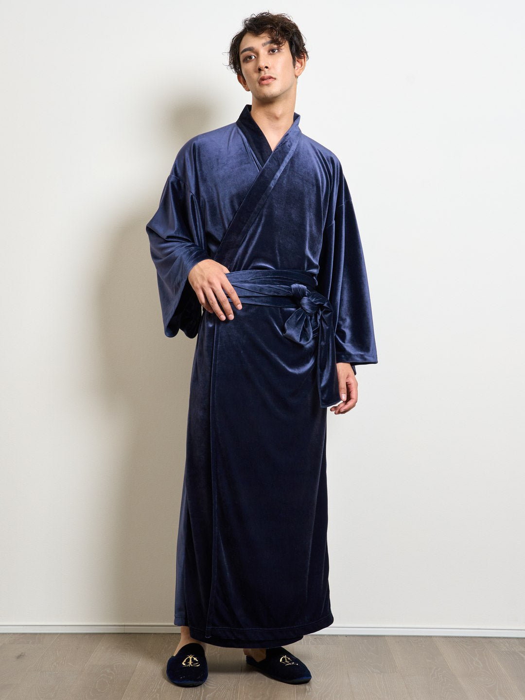 (10/1~start)YUKATA・ロイヤルベロア（ディープネイビー） - Yukata Royal Velor-Deep Navy- Women