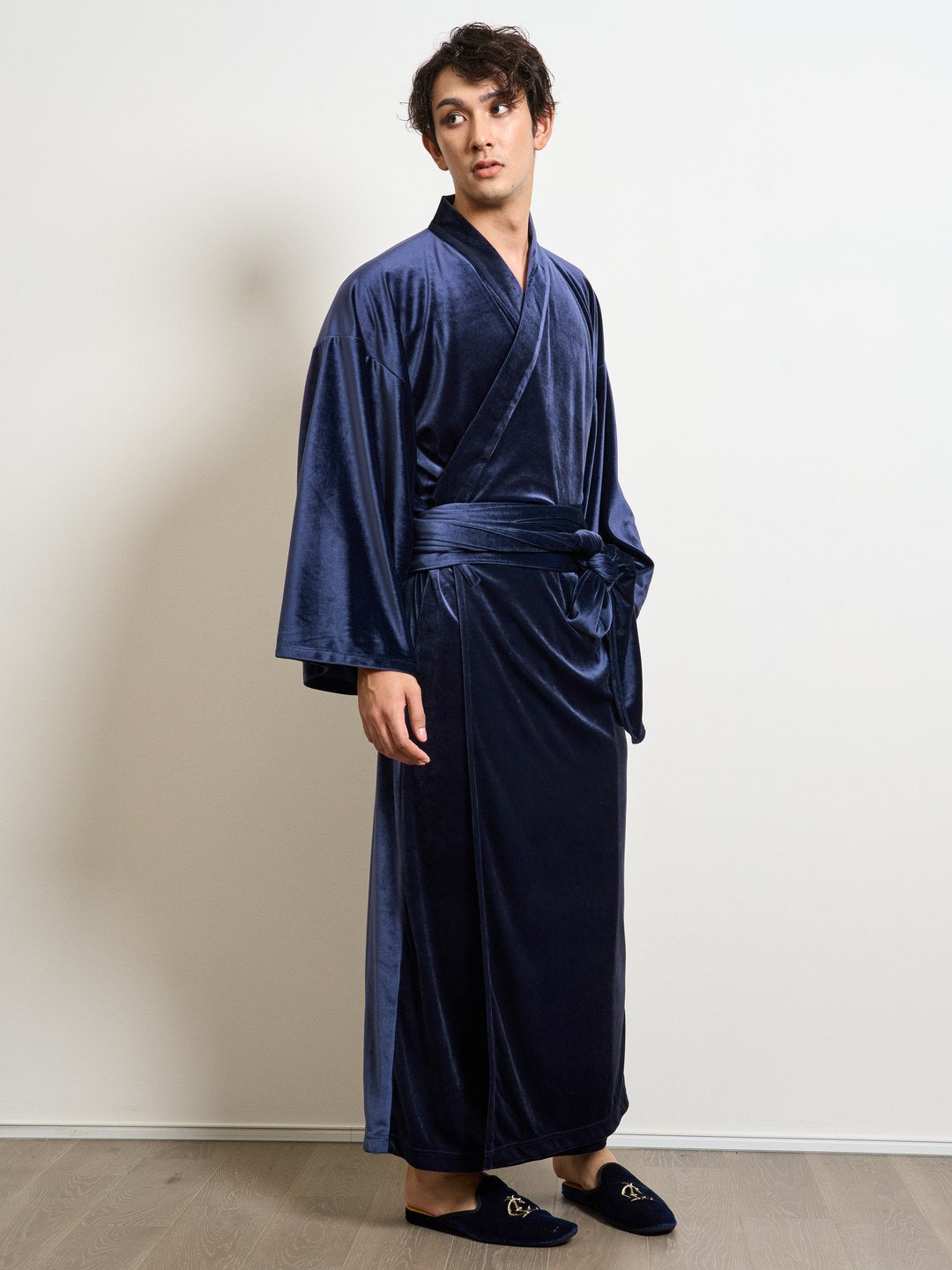 (10/1~start)YUKATA・ロイヤルベロア（ディープネイビー） - Yukata Royal Velor-Deep Navy- Women
