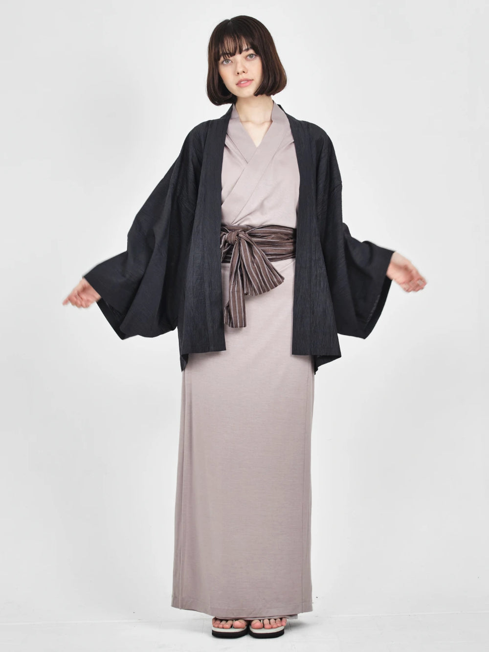 HAORI Linen (Black) – Nanafu｜YUKATA