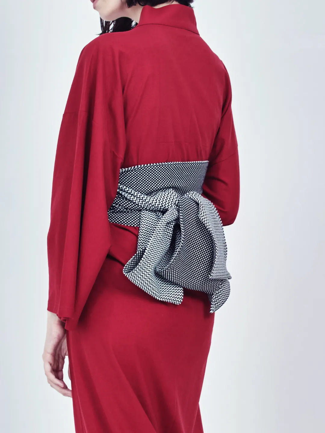 OBI Reversible（ 白黒 / 小紋ジャガード ）