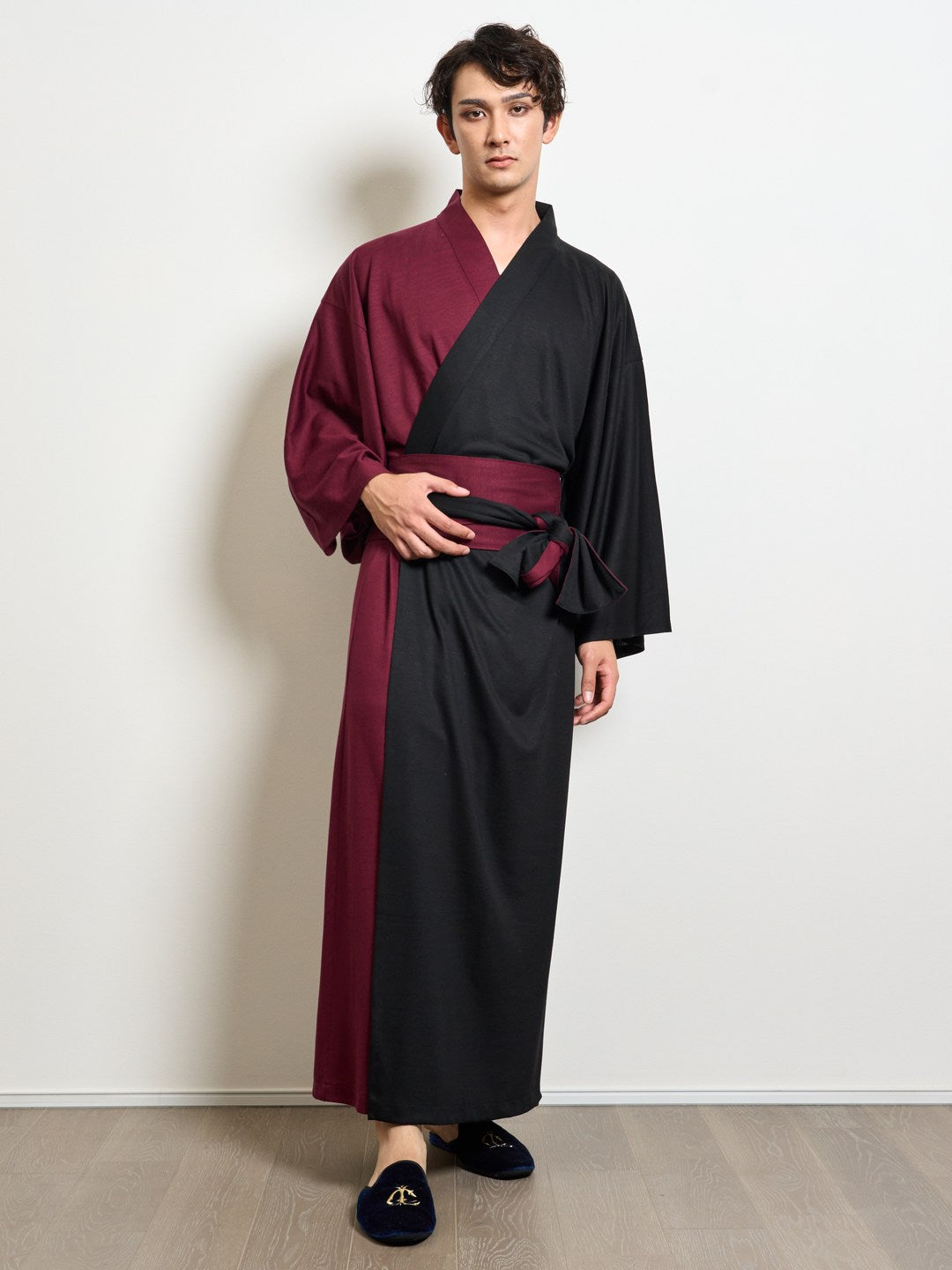 【(10/1~start)受注販売】YUKATA Premium Bicolor (Burgundy × Black) Men