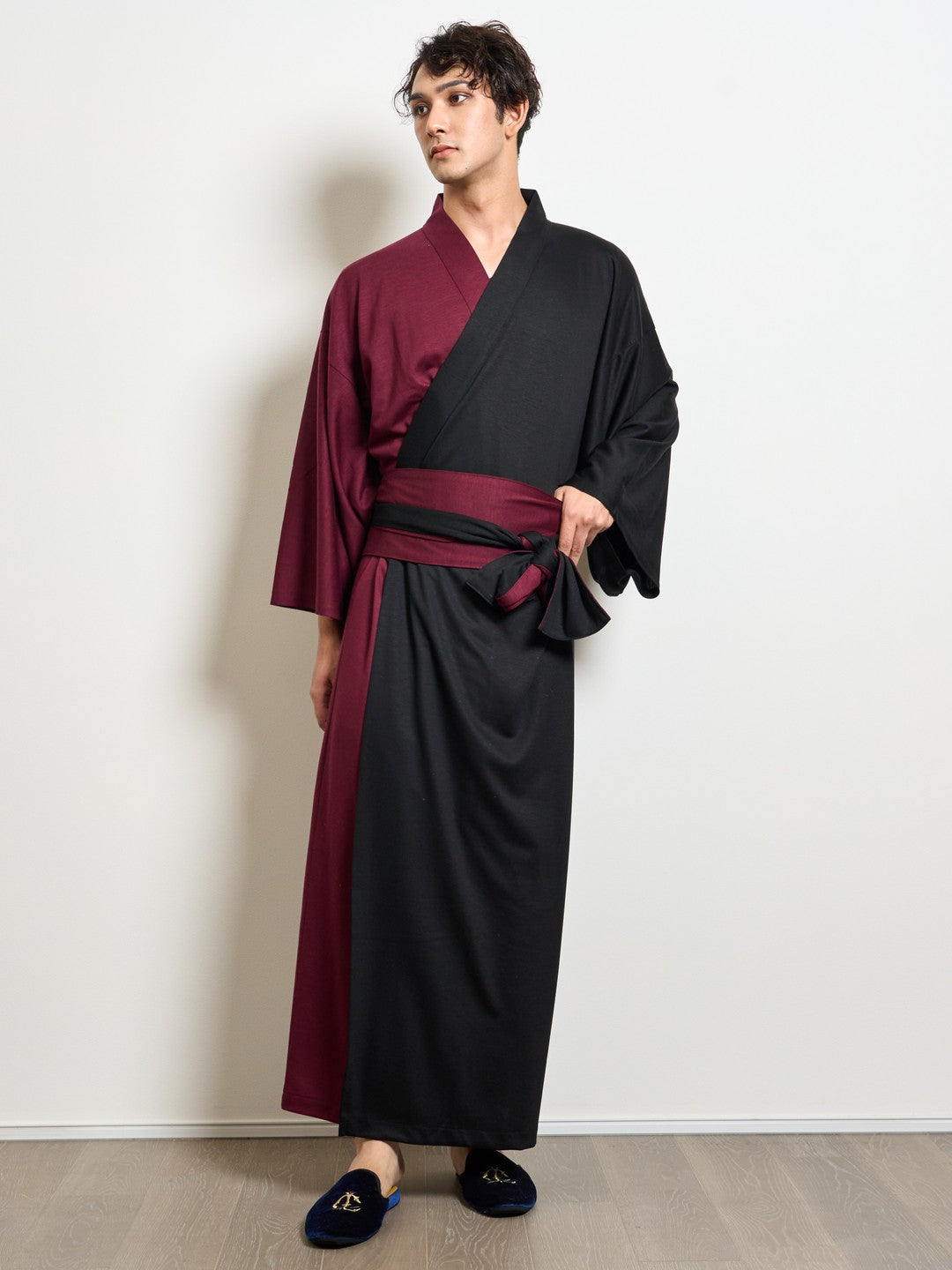 【(10/1~start)受注販売】YUKATA Premium Bicolor (Burgundy × Black) Men