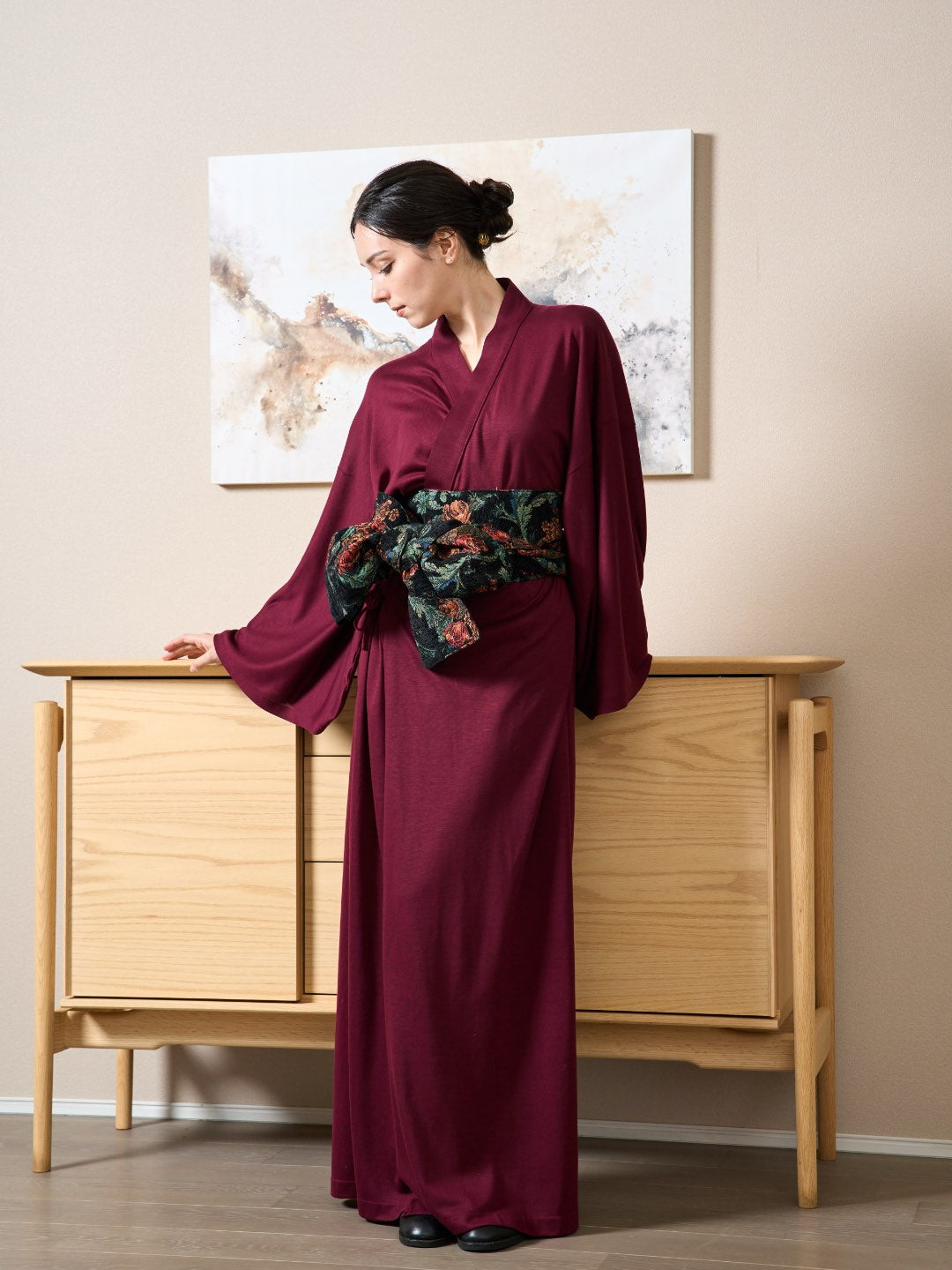 (10/1~start)YUKATA Premium (Burgundy)Women