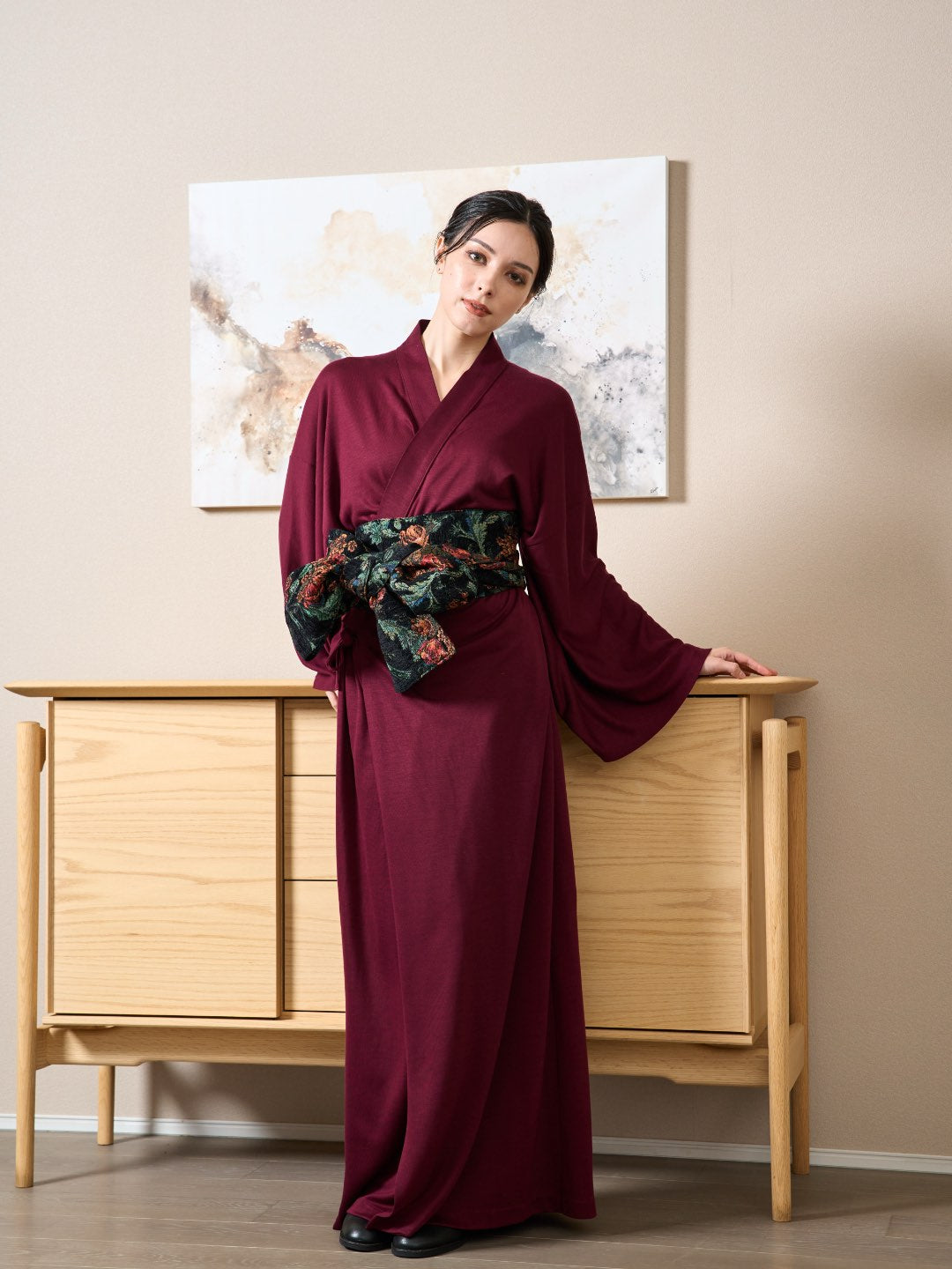 (10/1~start)YUKATA Premium (Burgundy)Women