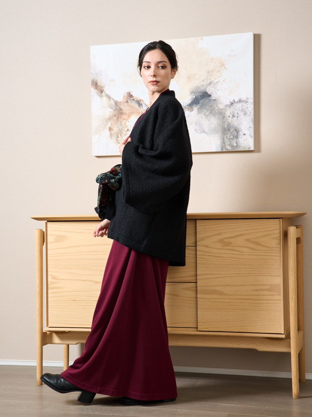 (10/1~start)YUKATA Premium (Burgundy)Women