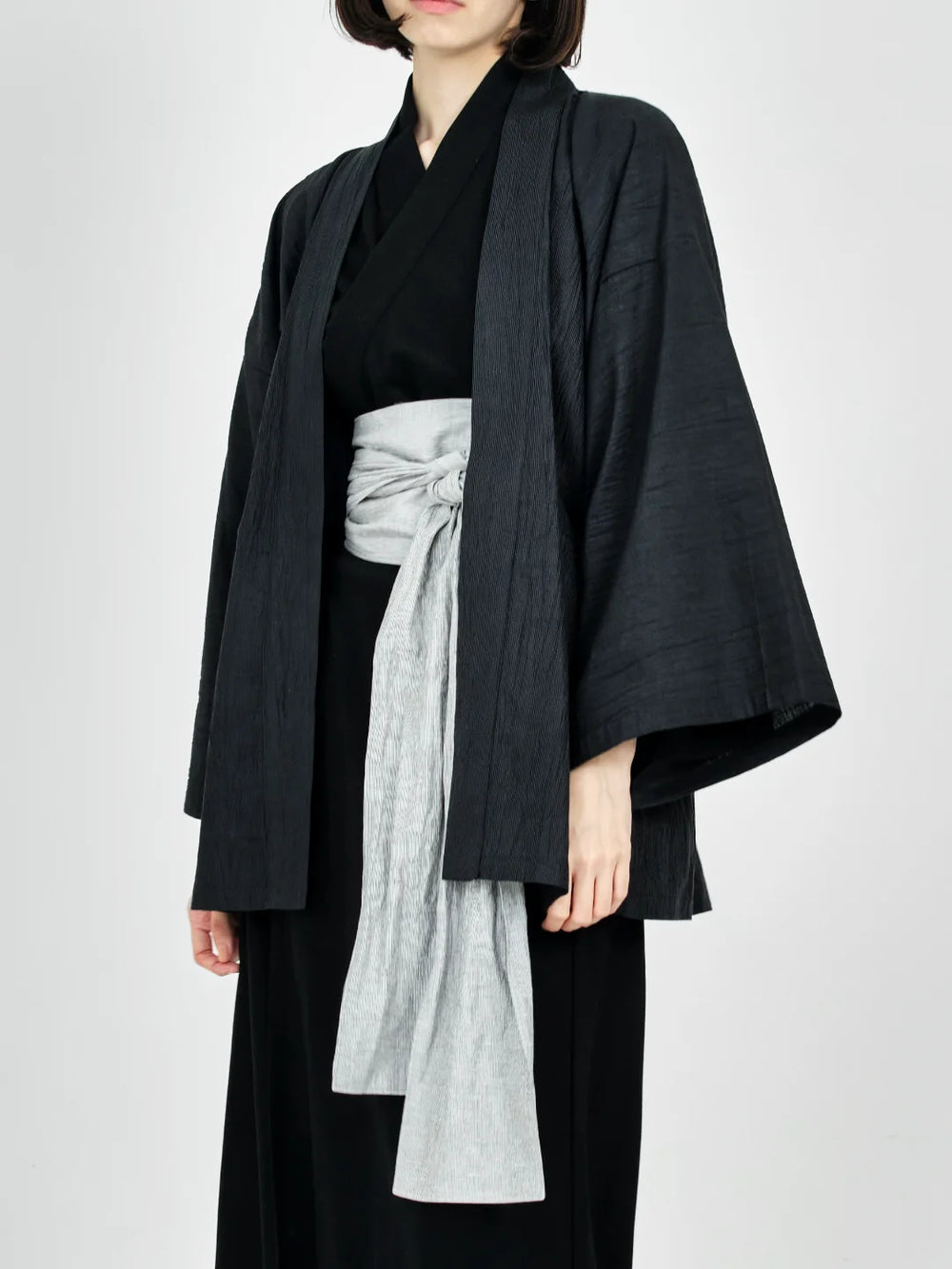 HAORI Linen (Black) – Nanafu｜YUKATA