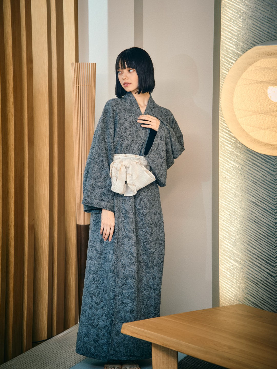 YUKATA 刺子ジャガード (GLEY) WOMAN