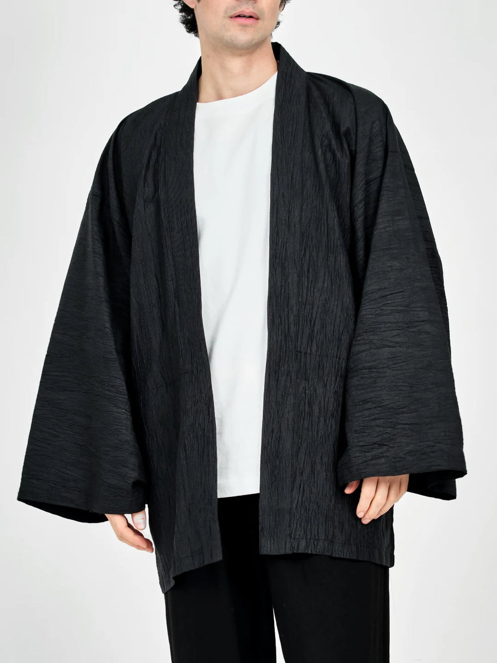 HAORI Linen (Black) – Nanafu｜YUKATA