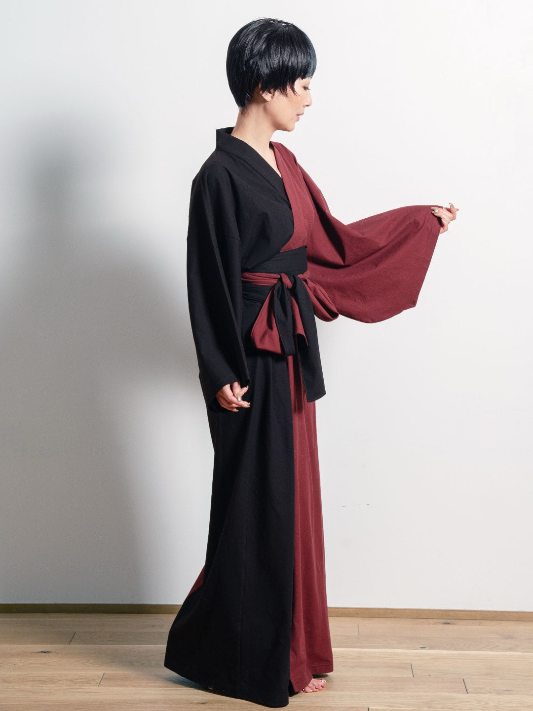 【予約販売】YUKATA.涼  Bicolor (Black × Garnet) Women